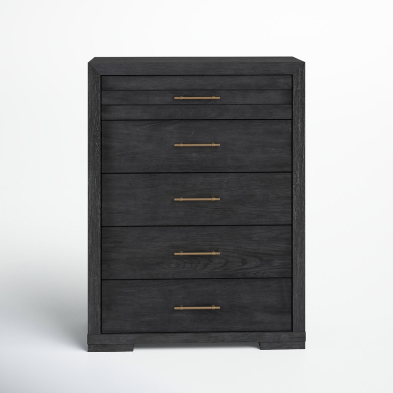Appleton 5 Drawer 44'' W Dresser, Charred Oak
