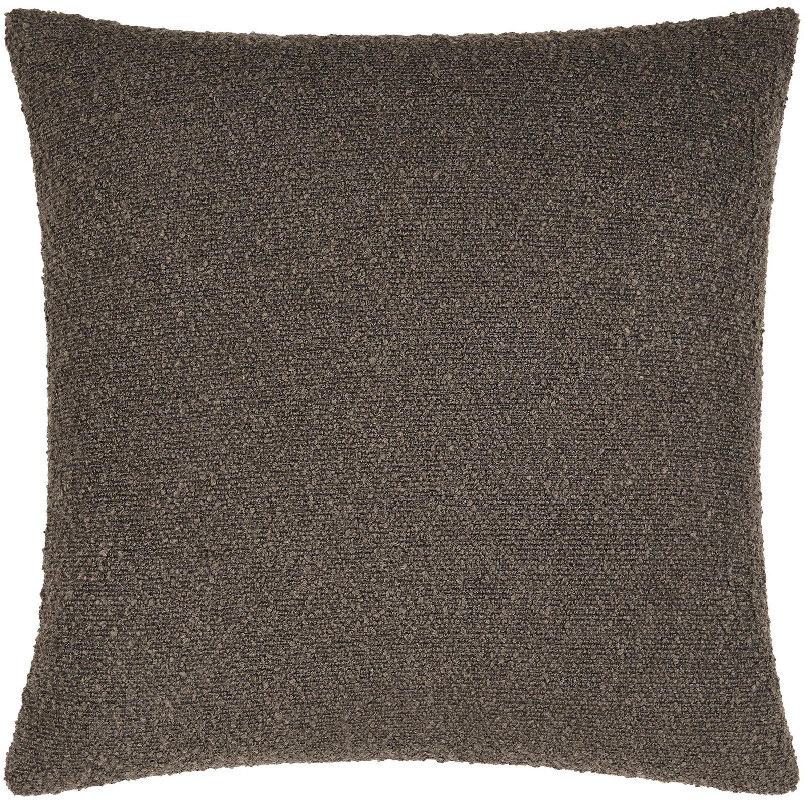 Amalfi Boucle Throw Pillow, 18" x 18", Pillow Cover Only - No Insert, Dark Brown