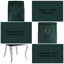 Ensemble de 2 chaises d'appoint en tissu et acier inoxydable Dekel Green