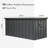 120 Gallon Waterproof Patio Bin - Lockable Outdoor Storage For Cushions, Garden Items  Dark Gray Deck Box Gallon, Waterproof, Gear