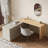 55.2 in.  W scalable makeup table with 6 storage drawers