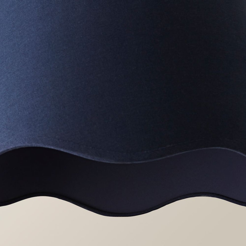 Alazar Linen Blend Empire Lamp Shade ( Slip-On ), 25.5cm H x 45cm W x 45cm D, Blue