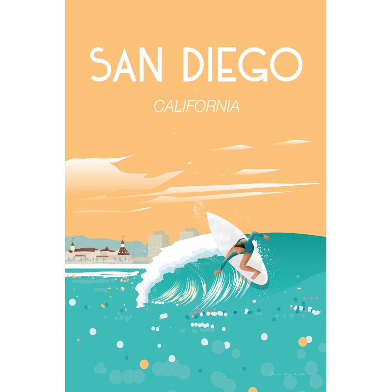 " San Diego ", 18" H x 12" W