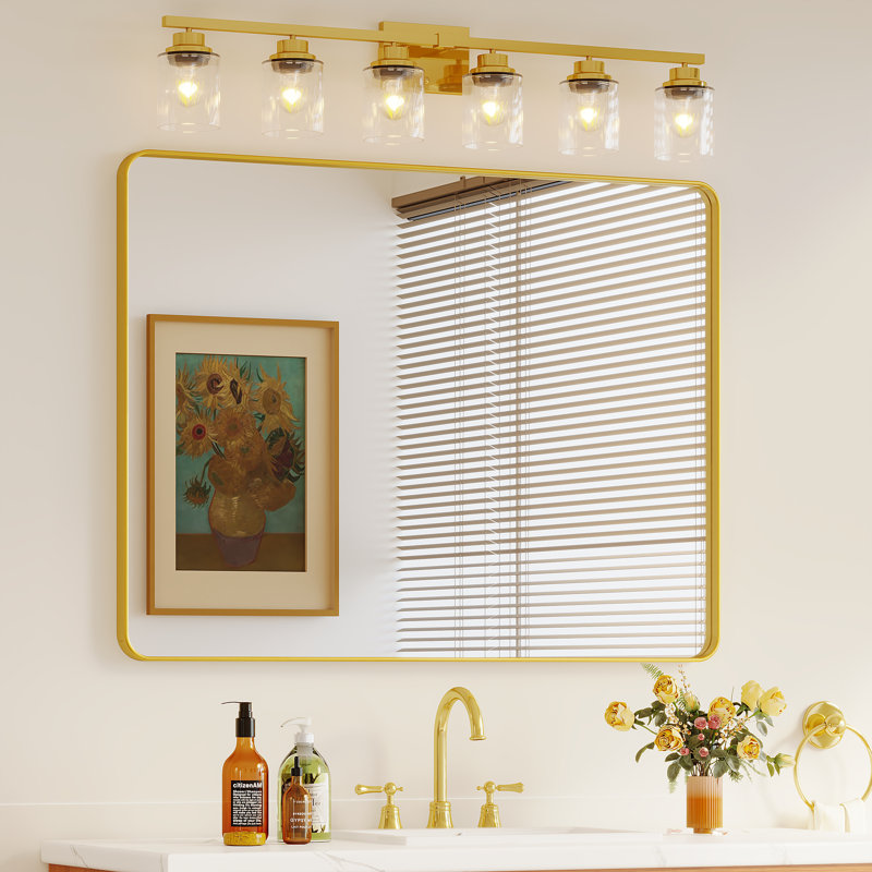 Miroir mural de salle de bain en verre trempé et aluminium, 36 po x 48 po