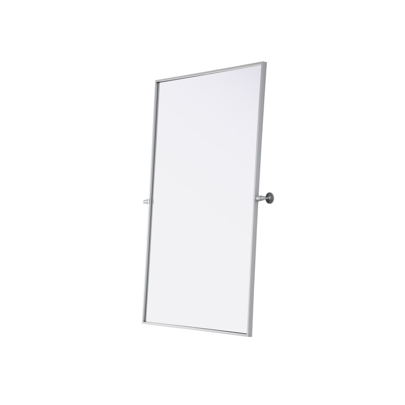 Amoura Pivot Mirror, Silver, 30" x 48"
