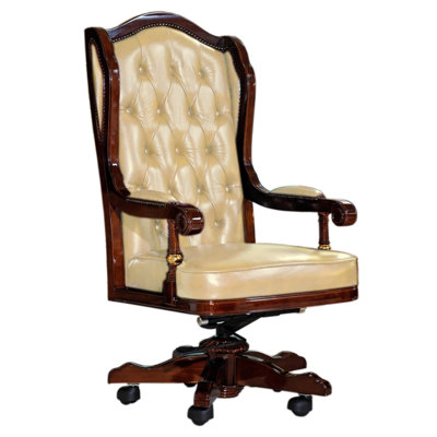 Infinity Genuine Leather Executive Chair by Bloomsbury Market