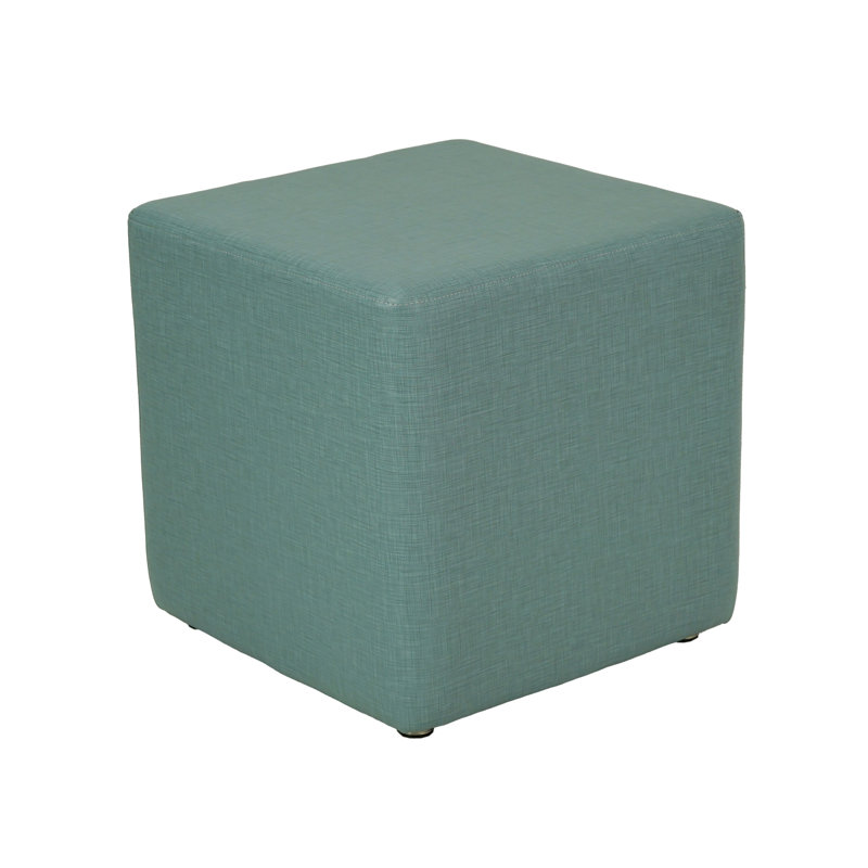 Pro Series Upholstered Square Ottoman 18" Height, Aqua