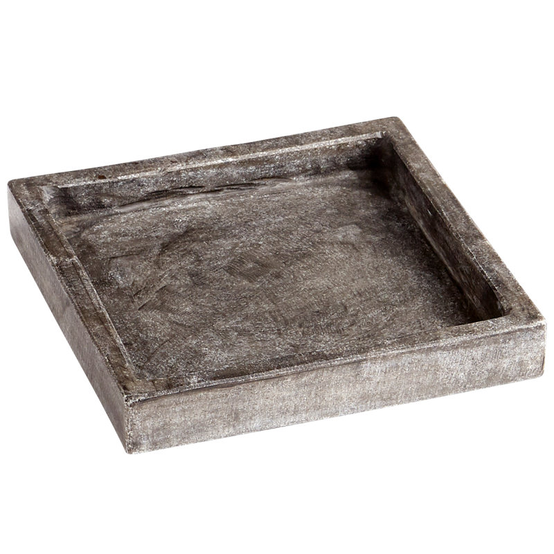 Gryphon Marble Tray, 1.25" H x 8" W x 8" D
