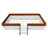 Twin Size Upholstered  Daybed Frame With Fence And Stairs,(Brown+White)