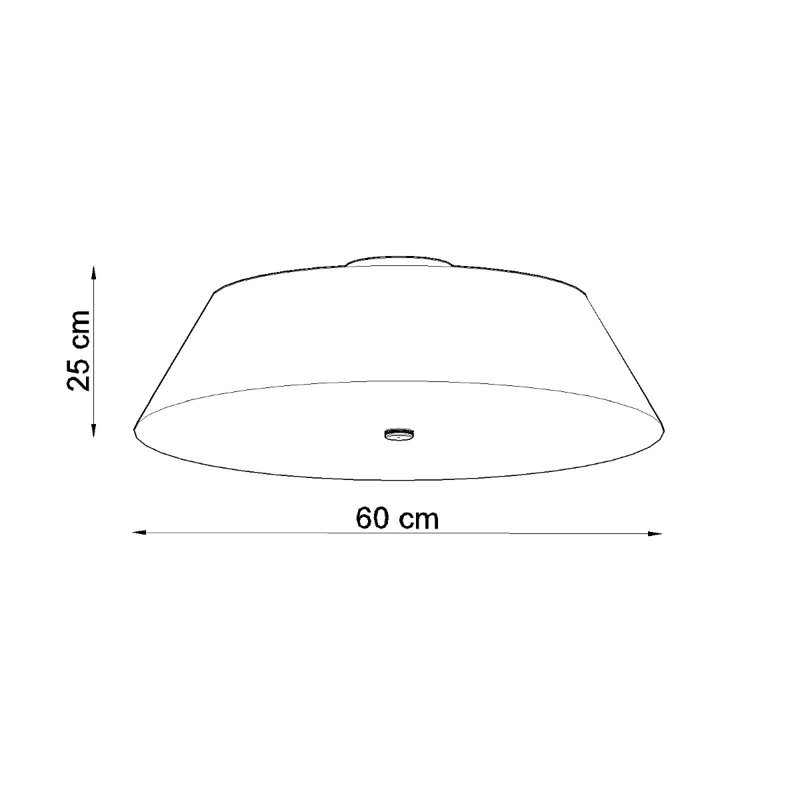 Cervin Flush Mount, White, 18cm H x 60cm W x 60cm