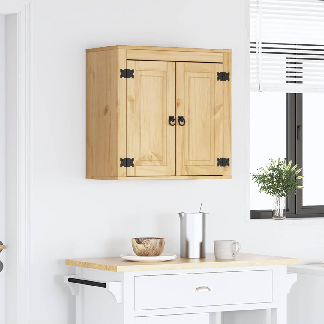 Vidaxl Cabinet With Storage SKI Honey Brown Solid Pine Wood Modern Furniture