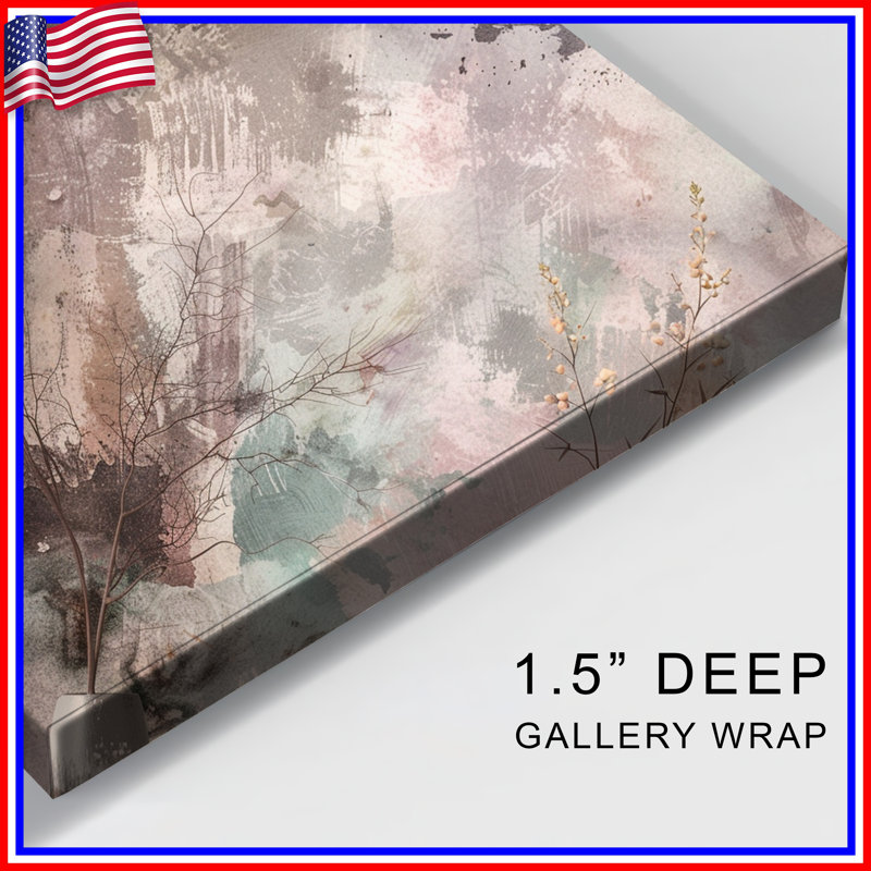 Vase sur toile tendue avec châssis - Décoration murale en plusieurs tailles, 16 po x 16 po