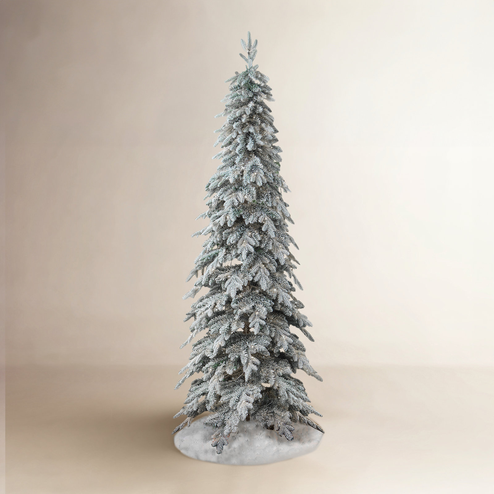 Hersi Frosted 9' Pre-Lit Spruce Christmas Tree, 9 ft