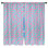 Rideaux de fenêtre labyrinthes bleu et rose - 2 panneaux