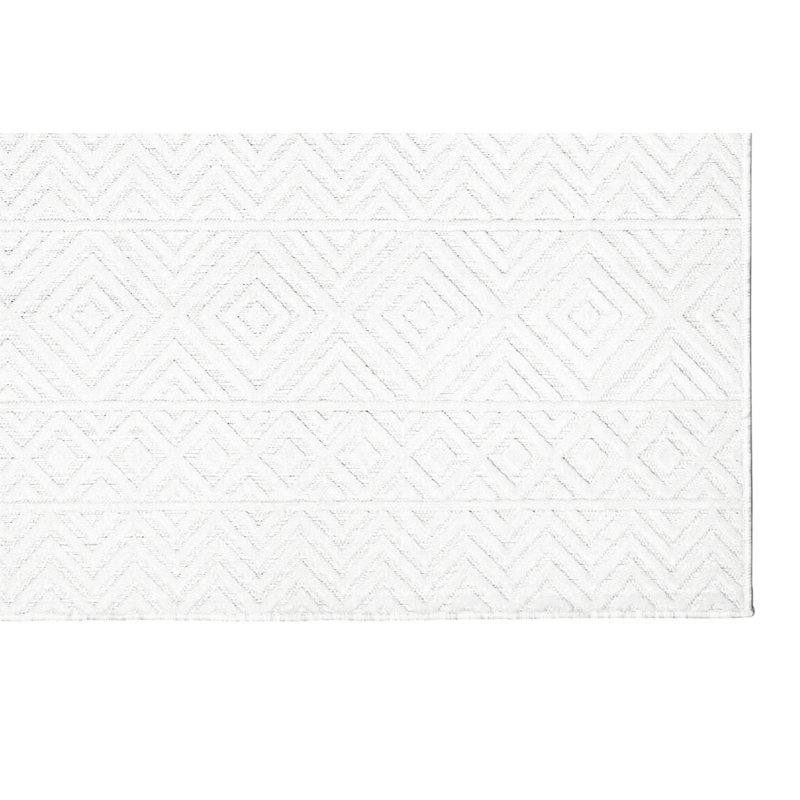 Luxueux tapis tissé à la machine de 6,6 x 9,5 pieds de couleur crème | 100% polypropylène, hauteur de poils de 0,2 po, base en coton / jute durable | Facile à nettoyer, facile à nettoyer, idéal pour le salon et la chambre à coucher