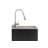 Trinity Basics Ecostorage® | 18X16X13 Basin | Stainless Steel Utility Sink | Nsf | W/ Pull-Out Faucet | Black-119329814