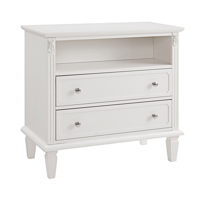 Nightstand End Table With Charging Station