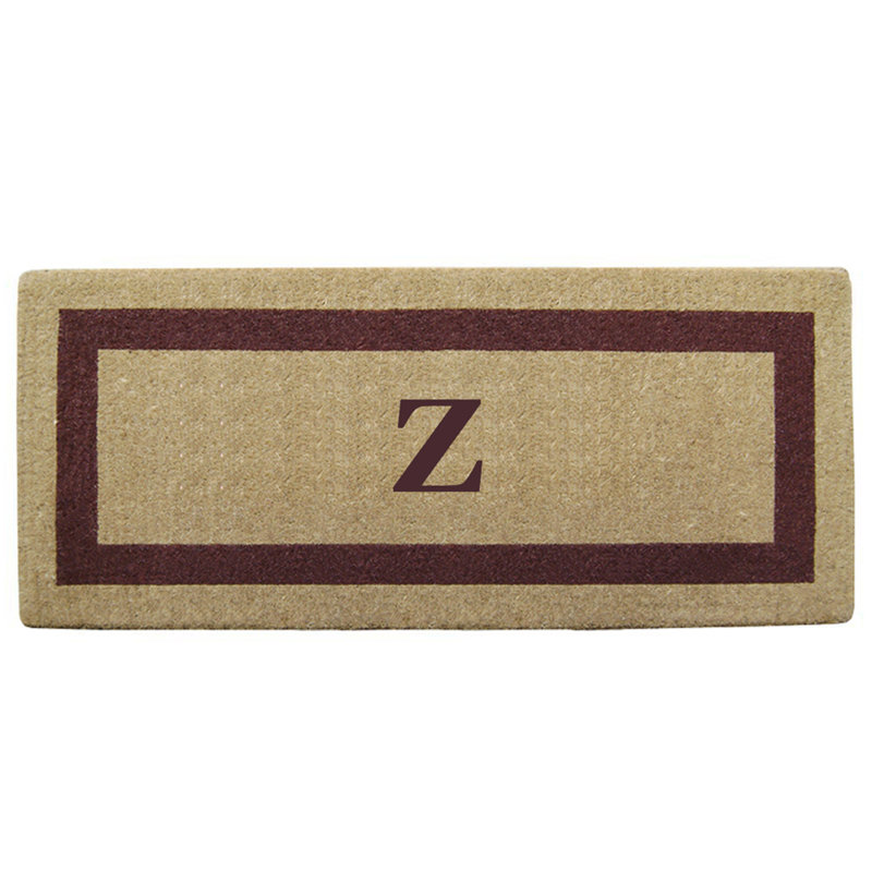 Tapis de porte antidérapant pour l'extérieur, Brun, Z, L 30 po x L 48 po