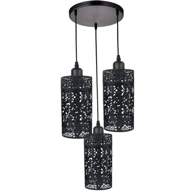 Hathcock 3 - Light Black Cluster Pendant