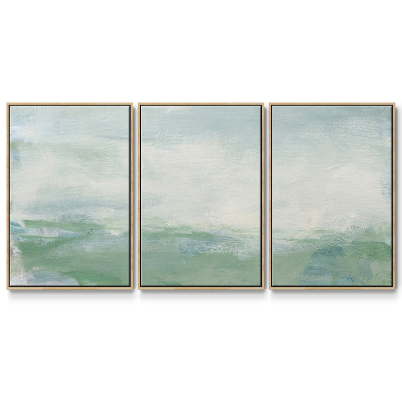 Coastal I - Toile encadrée multi-pièces, H 24 po x l 48 po x P 2 po, Naturel