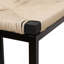 Ensemble de 2 tabourets de bar en papier tissé à la main avec repose-pieds pour îlot de cuisine, blanc crème-1506936389