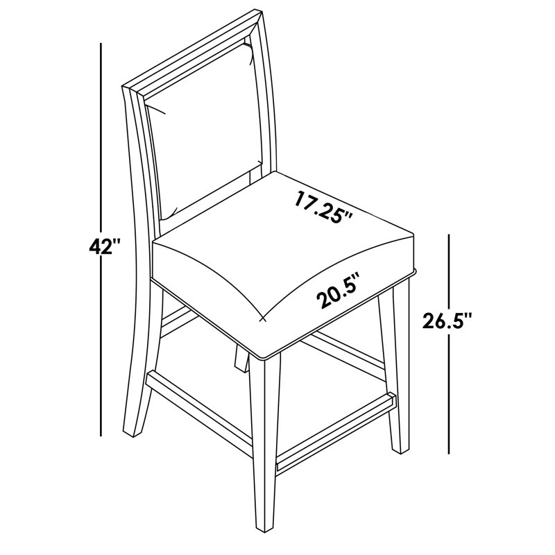 Tabouret de comptoir 26,5 po Caius