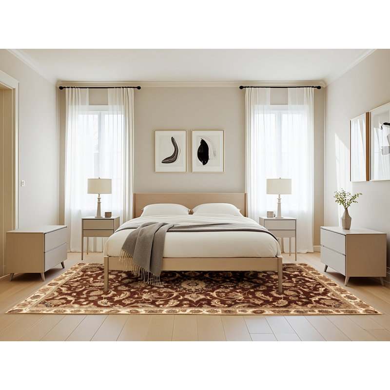 Tapis brun lavable à la machine, Rectangle 5 pi x 8 pi
