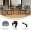 Ensemble de meubles de patio 3 pièces en osier pour l'extérieur avec table et coussins-246774689