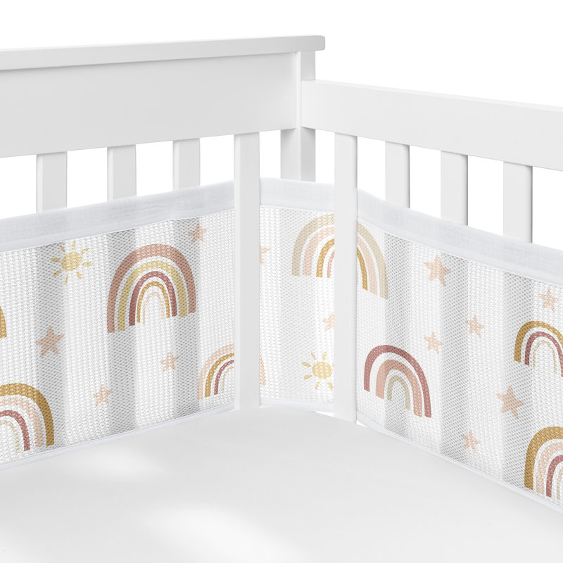 Boho Rainbow Crib Mesh Liner
