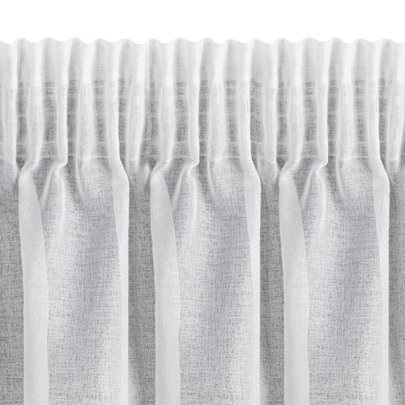 Octavio 100% Polyester Sheer Curtain Single Panel, Width 350cm x height 270cm