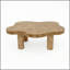 Table basse moderne de 40 pouces en forme de nuage, équipée de 4 pieds ronds pour assurer la stabilité structurelle, convenant à la décoration du salon, des appartements et des petits espaces avec un motif de nœuds d'arbre-130020466