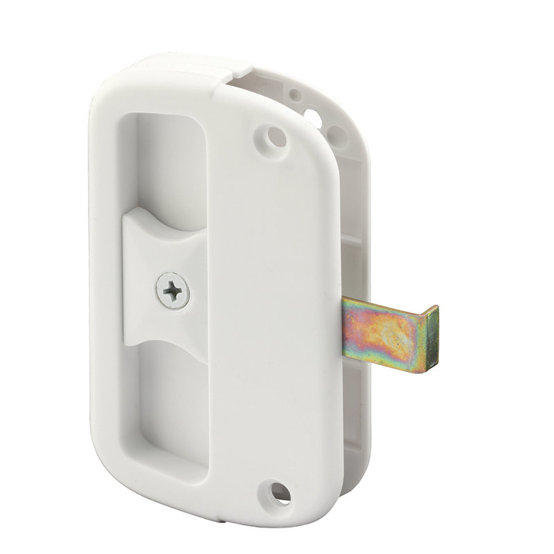Loquet et poignée de porte en plastique blanc 1-7 / 16 po Prime-Line (paquet simple)