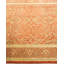 Tapis orange en laine noué à la main de conception unique 4 pi 2 po x 6 pi 7 po Ohlone Ohlone