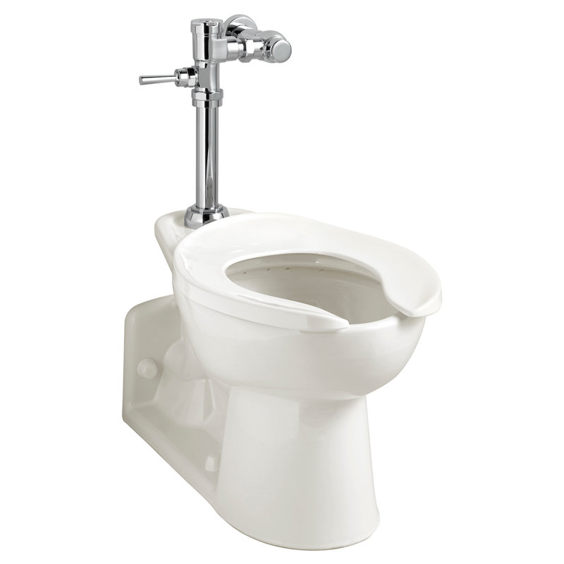 Polished Chrome Manual Toilet Flush Valve with Brass Piston