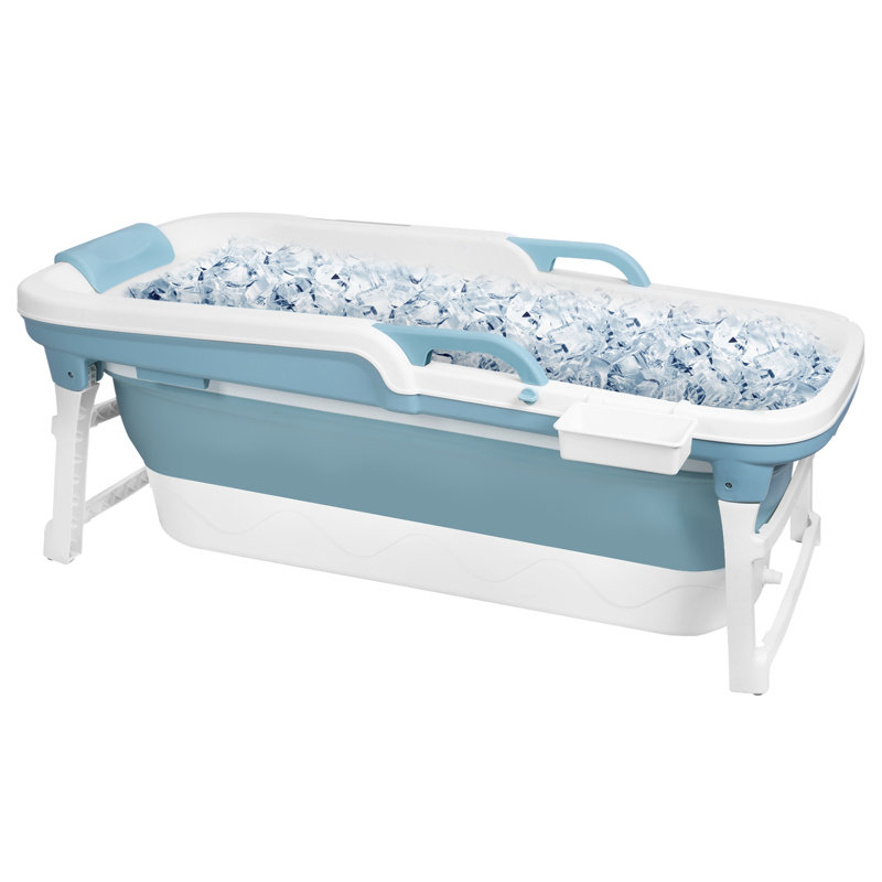 51" Portable Bathtub For Adults – Large Foldable Ice Bath Tub For Cold Plunge & Hot Spa, Freestanding Soaking Tub
