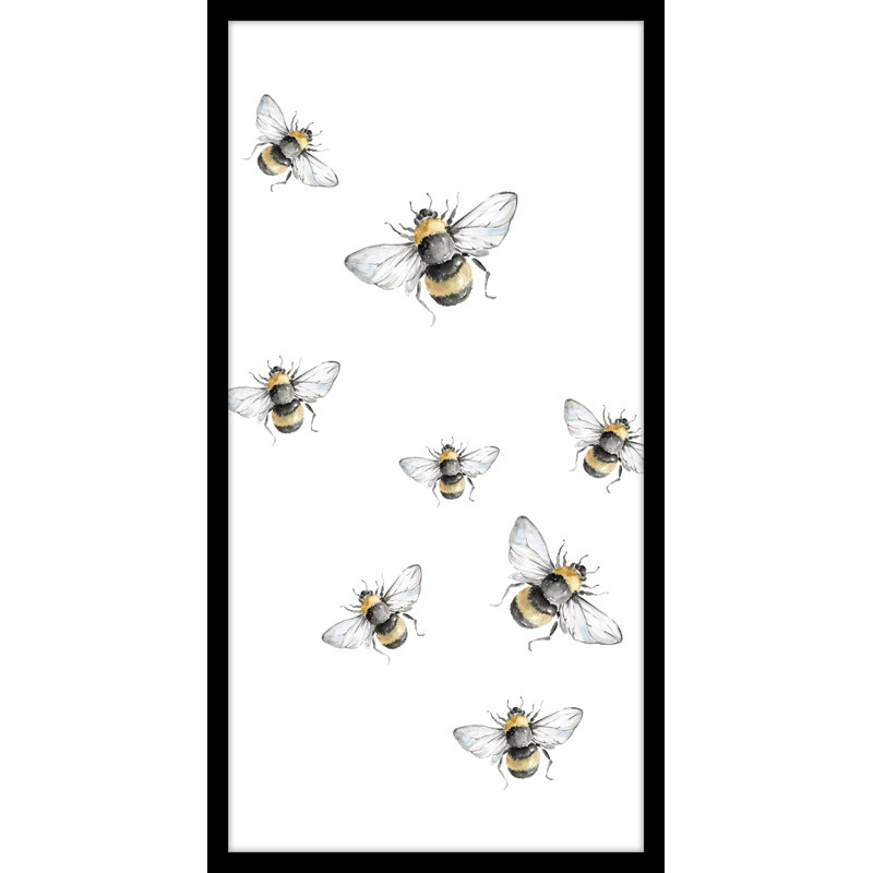 Reproduction d’art sur toile, "Bee Side 1", H 50 po x l 26 po x P 2 po