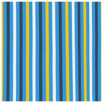 Couvre-lit matelassé à rayures verticales bleues jaunes