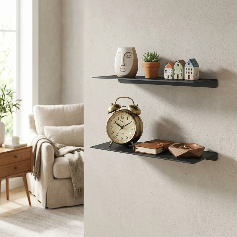 2 Piece Aluminum Floating Shelf