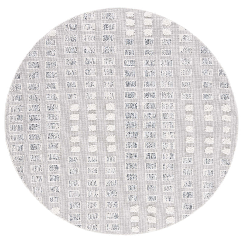 Delu Trends Performance Geometric Rug, Round 6'7"