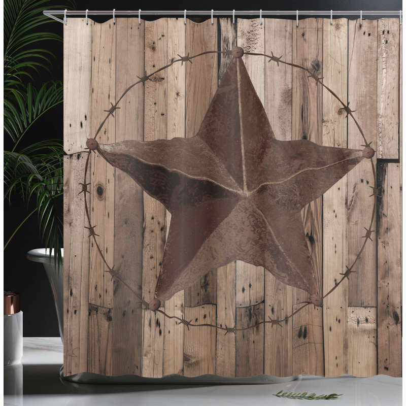 Shower Curtain with Hooks Included, 70"H x 69"W