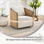 Fauteuil pivotant en forme de baril avec coussin moelleux