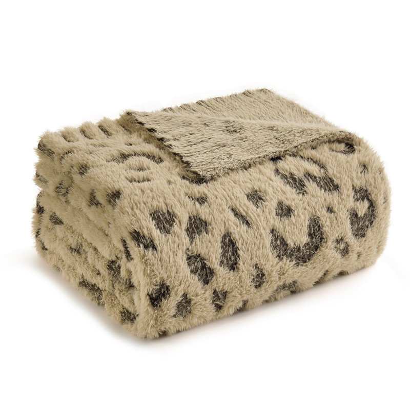 Jeté Fluffy Leopard, Jeté, Gray