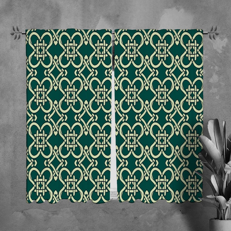 Tionnie Polyester Room Darkening Curtain Pair, L 40 po x L 61 po