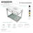 Kingston Brass Quadras 37-Inch Ceramic Console Sink with Steel Base and Glass Shelf (1-Hole)-61166550