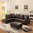 Faux Leather L-Shaped Sectional-1602358907-1602358906