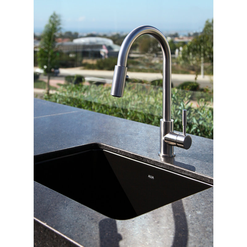 Lux™ Pull-Down Bar/Food Prep Kitchen Faucet, Brushed Stainless Steel