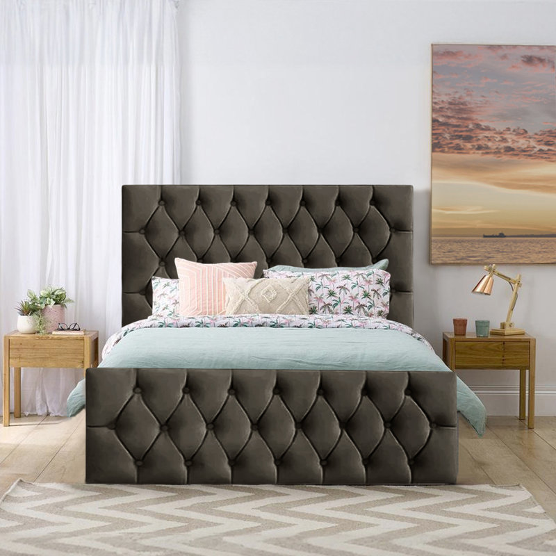 Daughtry Upholstered Ottoman Storage Bed, Super King (6'), Asphalt