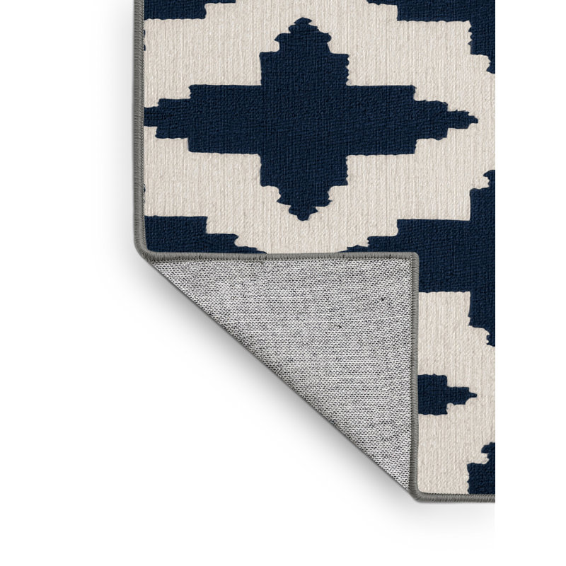 Tapis gris en treillis lavable à la machine, Carré 3 pi