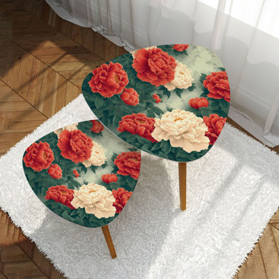 Ensemble de 2 tables basses gigognes Triangle