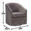Fauteuil demi-tonneau pivotant en velours Biatris -86783393